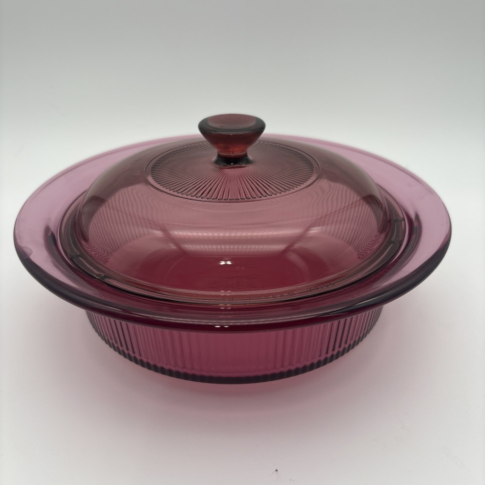 Vision Corning V-31-B Casserole Dutch Oven 1L Cookware Cranberry Vintage